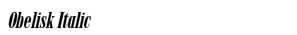 Obelisk Italic font free download