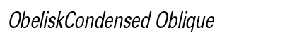 ObeliskCondensed Oblique font free download