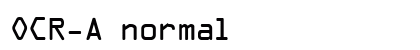 OCR-A normal Preview