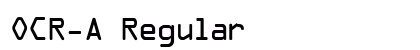 OCR-A Regular Preview