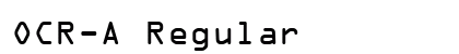 OCR-A Regular font free download