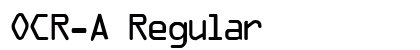 OCR-A Regular Preview