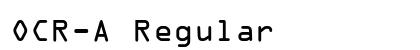 OCR-A Regular Preview