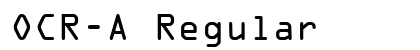 OCR-A Regular Preview