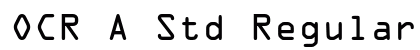 OCR A Std Regular Preview