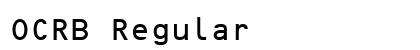 OCRB Regular Font Preview