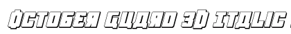 October Guard 3D Italic Italic font free download