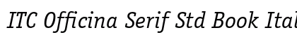ITC Officina Serif Std Book Italic font free download
