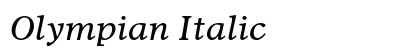 Olympian Italic font free download