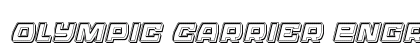 Olympic Carrier Engraved Italic Italic font free download