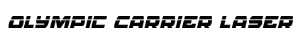 Olympic Carrier Laser Italic Italic Font Preview
