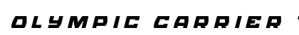 Olympic Carrier Title Italic Italic Font Preview
