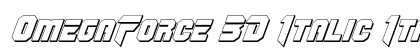 OmegaForce 3D Italic Italic font free download