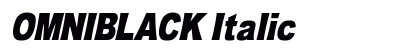 OMNIBLACK Italic Font Preview