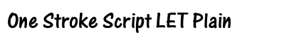One Stroke Script LET Plain font free download