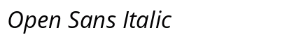 Open Sans Italic Preview