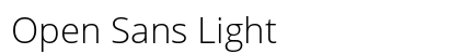 Open Sans Light Preview