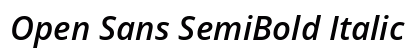 Open Sans SemiBold Italic font free download