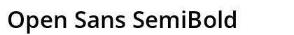 Open Sans SemiBold Preview