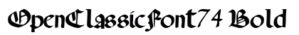 OpenClassicFont74 Bold Preview