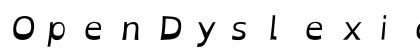 OpenDyslexicAlta Nerd Font Mono Italic Preview