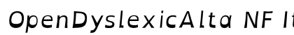 OpenDyslexicAlta NF Italic Preview