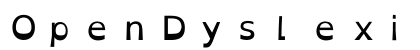 OpenDyslexicAlta Nerd Font Mono Regular Preview