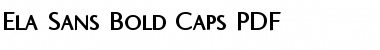 Ela Sans Bold Caps Font