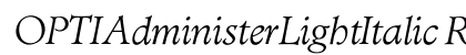 OPTIAdministerLightItalic Regular font free download