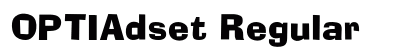 OPTIAdset Regular font free download