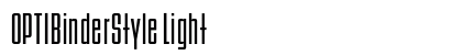 OPTIBinderStyle Light font free download