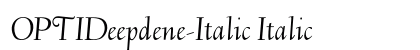 OPTIDeepdene-Italic Italic font free download