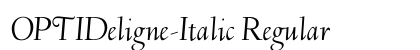OPTIDeligne-Italic Regular font free download