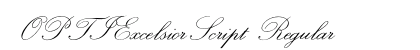 OPTIExcelsiorScript Regular Preview