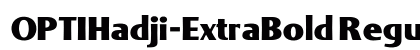 OPTIHadji-ExtraBold Regular font free download