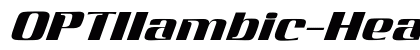 OPTIIambic-HeavyItalic Regular font free download