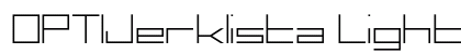 OPTIJerklista Light Font Preview