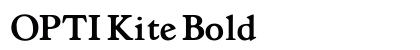 OPTI Kite Bold font free download