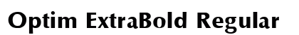 Optim ExtraBold Regular font free download
