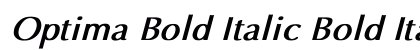 Optima Bold Italic Bold Italic Font Preview