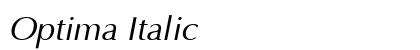 Optima Italic Preview
