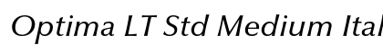 Optima LT Std Medium Italic Preview