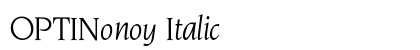 OPTINonoy Italic Preview