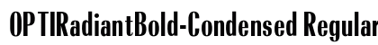OPTIRadiantBold-Condensed Regular font free download