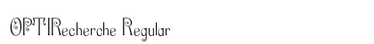 OPTIRecherche Regular Font Preview