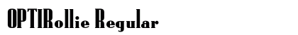 OPTIRollie Regular Font Preview
