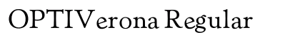 OPTIVerona Regular Font Preview