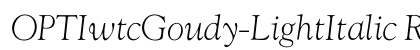 OPTIwtcGoudy-LightItalic Regular font free download