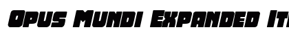 Opus Mundi Expanded Italic Expanded Italic