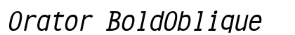 Orator BoldOblique font free download